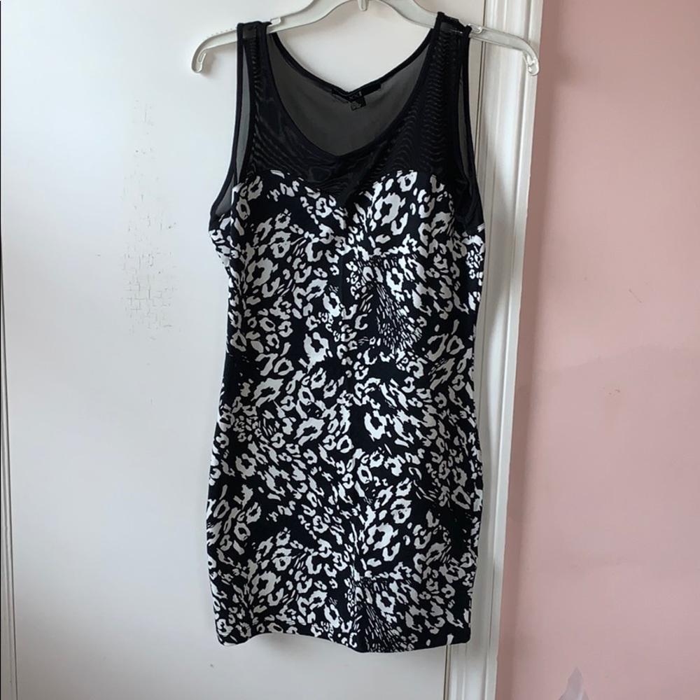 Forever 21 leopard mesh dress